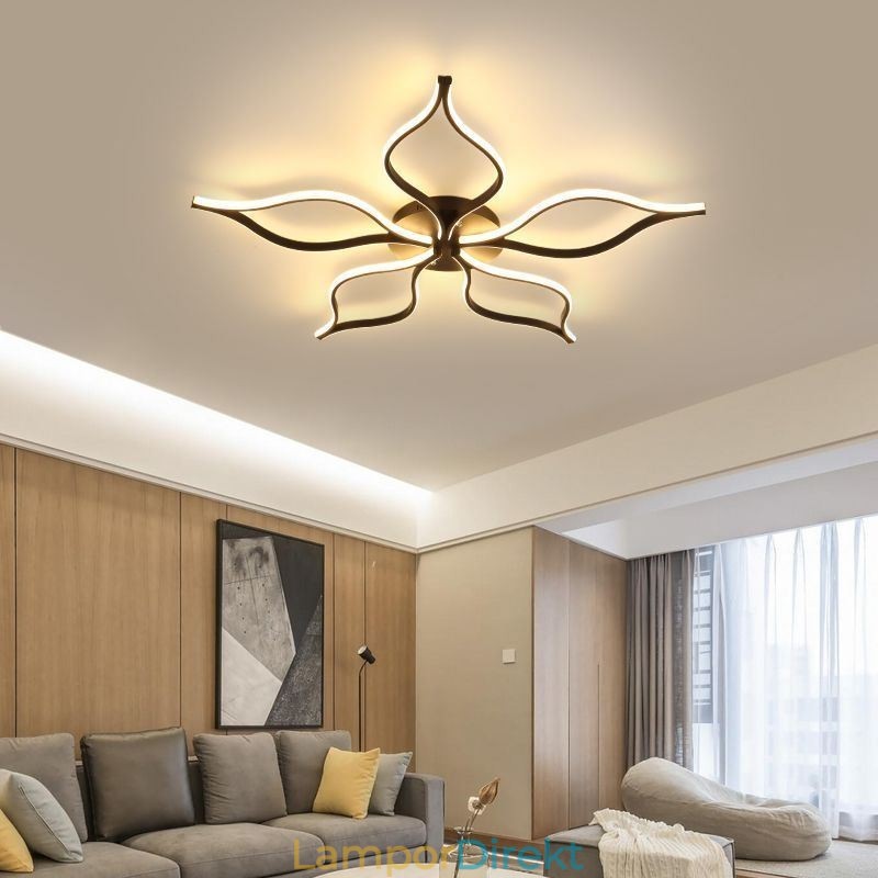 Flush Mount Minimalistisk Taklampa Med Fem Blad Blommor