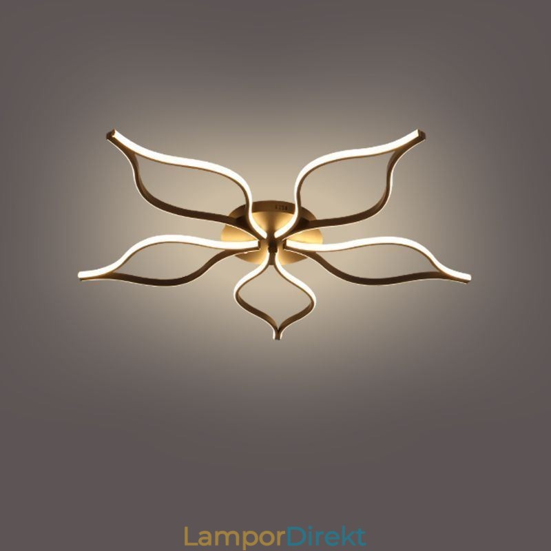 Flush Mount Minimalistisk Taklampa Med Fem Blad Blommor