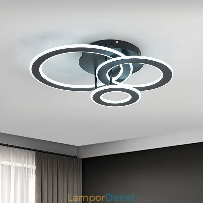 Flush Mount Triple Akryl Rund Taklampa