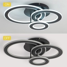 Flush Mount Triple Akryl Rund Taklampa