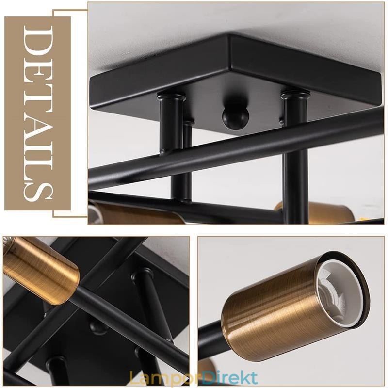 Country Retro Flush Mount Amerikansk Industriell Stil Dekorativ Taklampa