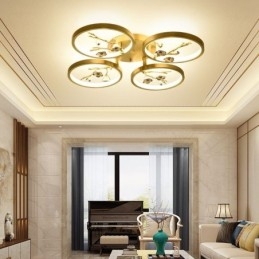 Flush Mount Koppar Art Branch Plommon Blossom Taklampa