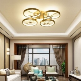 Flush Mount Koppar Art Branch Plommon Blossom Taklampa