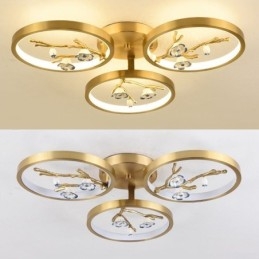 Flush Mount Koppar Art Branch Plommon Blossom Taklampa