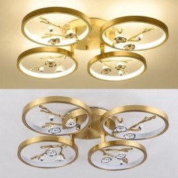 Flush Mount Koppar Art Branch Plommon Blossom Taklampa