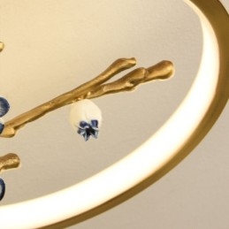 Flush Mount Koppar Art Branch Plommon Blossom Taklampa