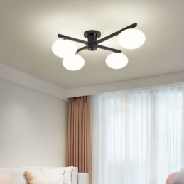 Nordic Glass Flush Mount Creative Smidesjärn Taklampa