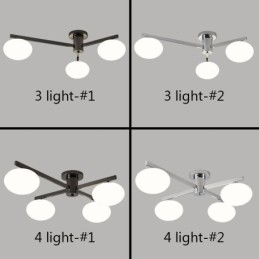 Nordic Glass Flush Mount Creative Smidesjärn Taklampa