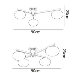 Nordic Glass Flush Mount Creative Smidesjärn Taklampa