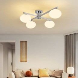 Nordic Glass Flush Mount Creative Smidesjärn Taklampa