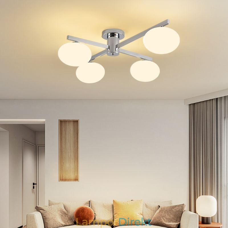 Nordic Glass Flush Mount Creative Smidesjärn Taklampa