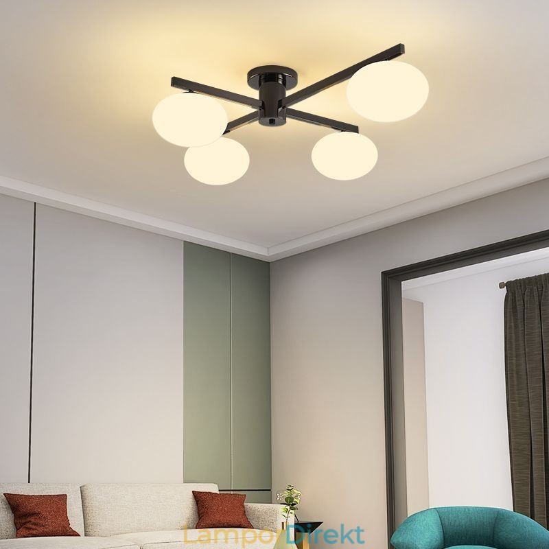 Nordic Glass Flush Mount Creative Smidesjärn Taklampa
