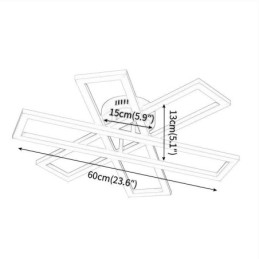 Minimalistisk Infälld Taklampa I Aluminium Konst Väderkvarn