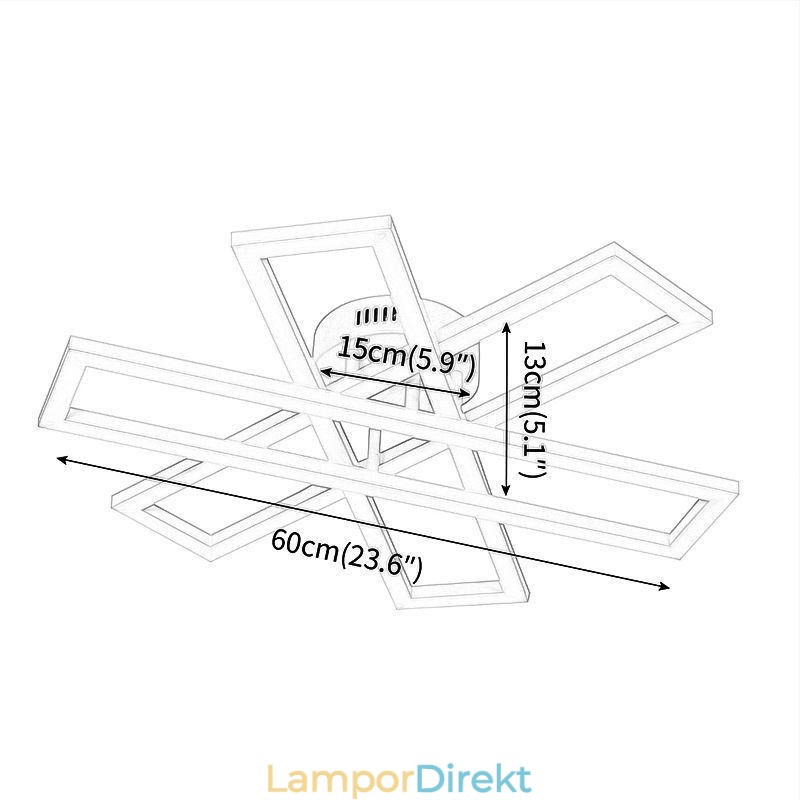 Minimalistisk Infälld Taklampa I Aluminium Konst Väderkvarn