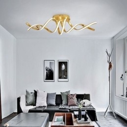 Modern Infälld Aluminium Art Spiral Taklampa Light
