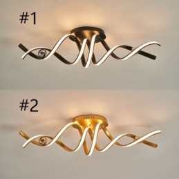 Modern Infälld Aluminium Art Spiral Taklampa Light