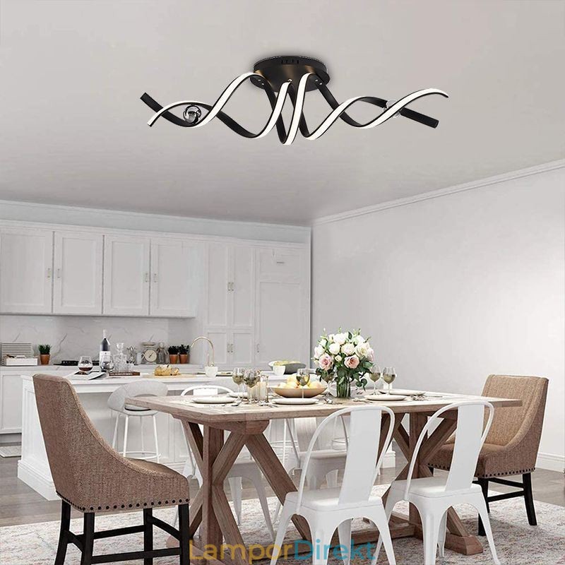 Modern Infälld Aluminium Art Spiral Taklampa Light