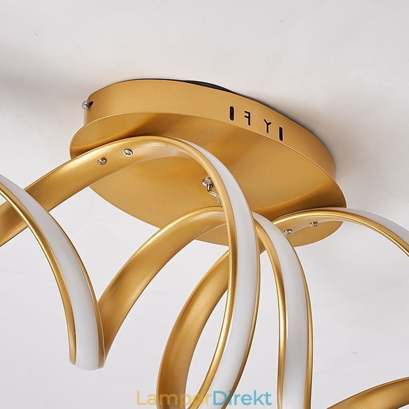 Modern Infälld Aluminium Art Spiral Taklampa Light