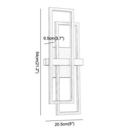 Minimalistisk Infälld Aluminiumkonst Geometrisk Fyrkantig Taklampa