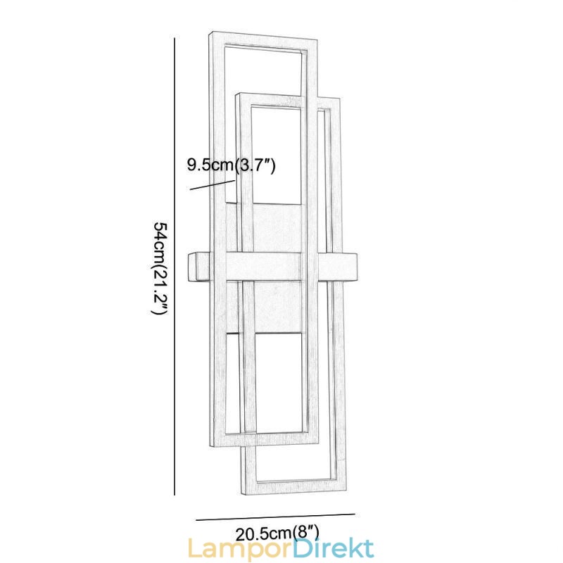 Minimalistisk Infälld Aluminiumkonst Geometrisk Fyrkantig Taklampa