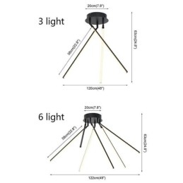 Creative Flush Mount Aluminium Art Windmill Taklampa