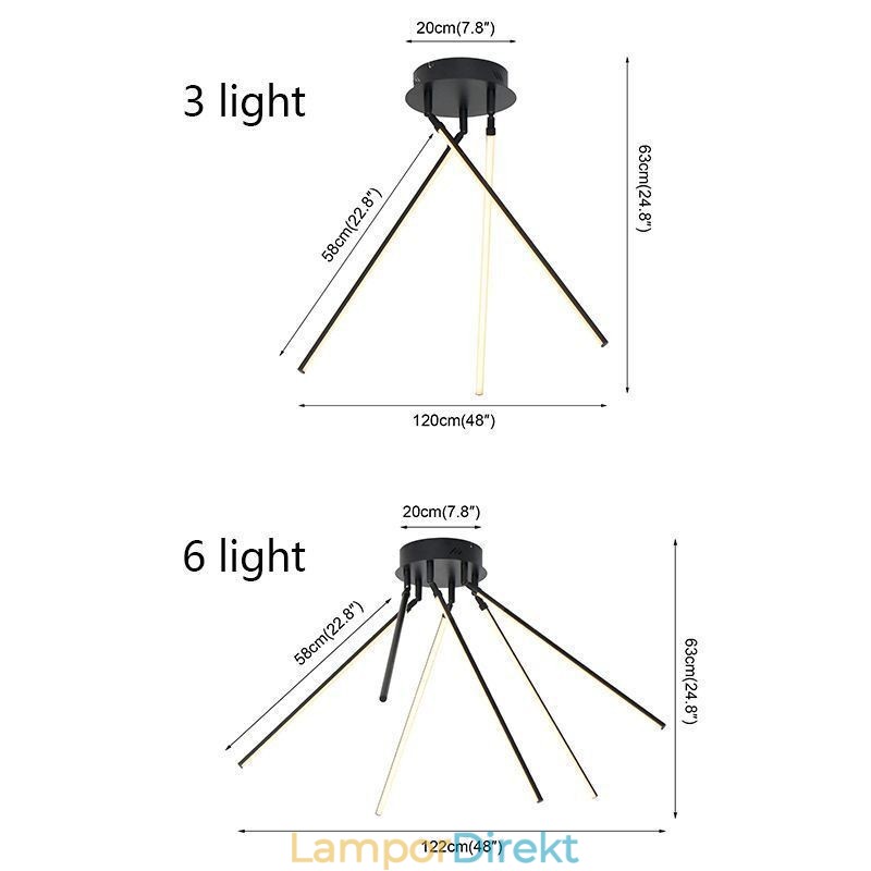 Creative Flush Mount Aluminium Art Windmill Taklampa