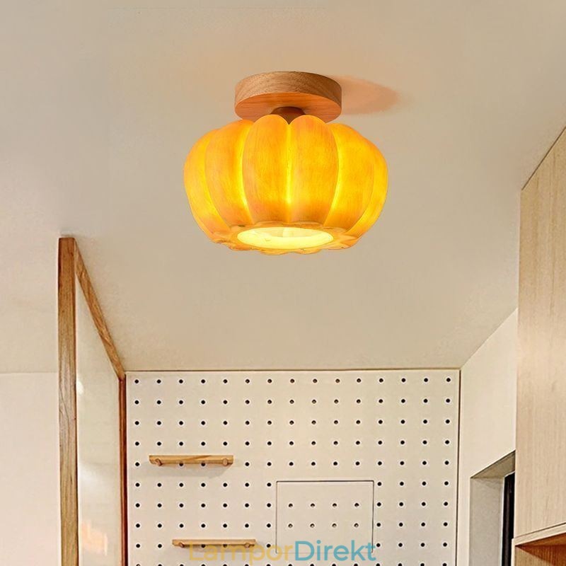 Enkelt Huvud Pumpa Flush Mount Japanska Retro Taklampor