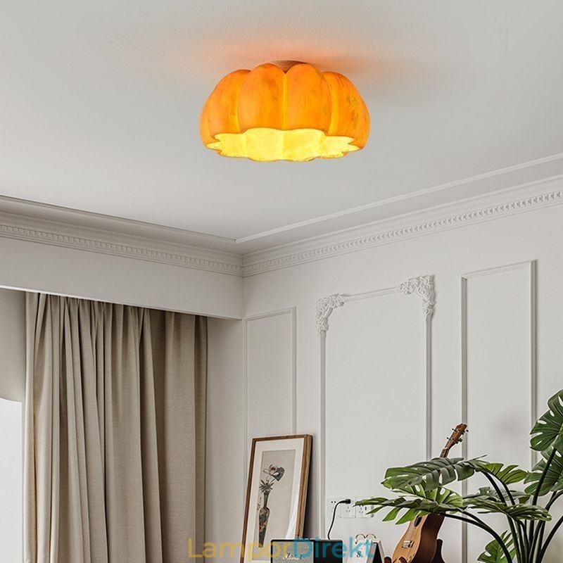 Enkelt Huvud Pumpa Flush Mount Japanska Retro Taklampor