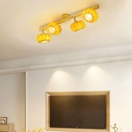 Dubbel Liten Pumpa Infälld Japansk Retro Taklampa