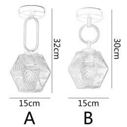 Modernt Infällt Glas Hembelysning Kreativ Taklampa