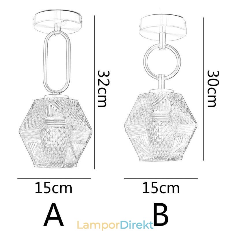 Modernt Infällt Glas Hembelysning Kreativ Taklampa