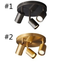 Modernt Flush Mount Golden Black Flush Mount Med 3 Lampor Copper Art Home Lighting