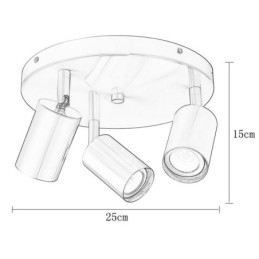 Modernt Flush Mount Golden Black Flush Mount Med 3 Lampor Copper Art Home Lighting