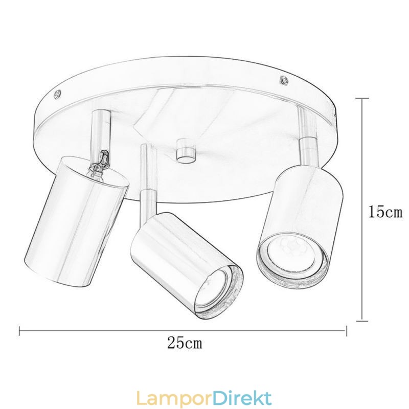 Modernt Flush Mount Golden Black Flush Mount Med 3 Lampor Copper Art Home Lighting