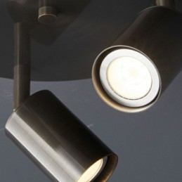 Modernt Flush Mount Golden Black Flush Mount Med 3 Lampor Copper Art Home Lighting