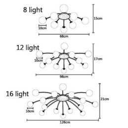 Modern Infälld Gyllene Taklampa Dekorativ Ljusarmatur