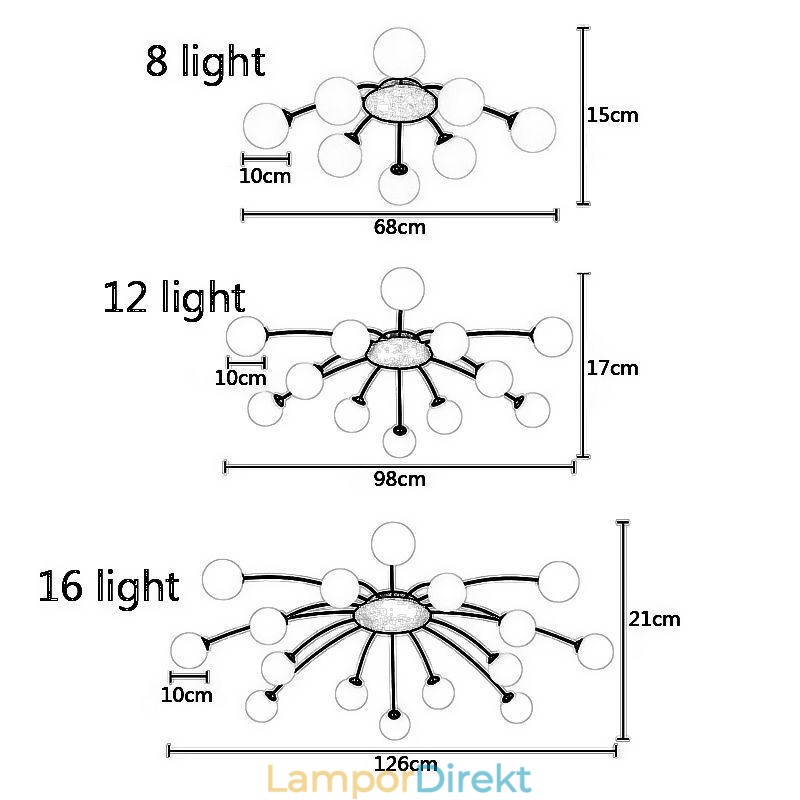 Modern Infälld Gyllene Taklampa Dekorativ Ljusarmatur