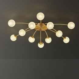 Modern Infälld Gyllene Taklampa Dekorativ Ljusarmatur