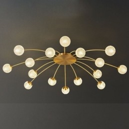 Modern Infälld Gyllene Taklampa Dekorativ Ljusarmatur