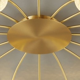 Modern Infälld Gyllene Taklampa Dekorativ Ljusarmatur