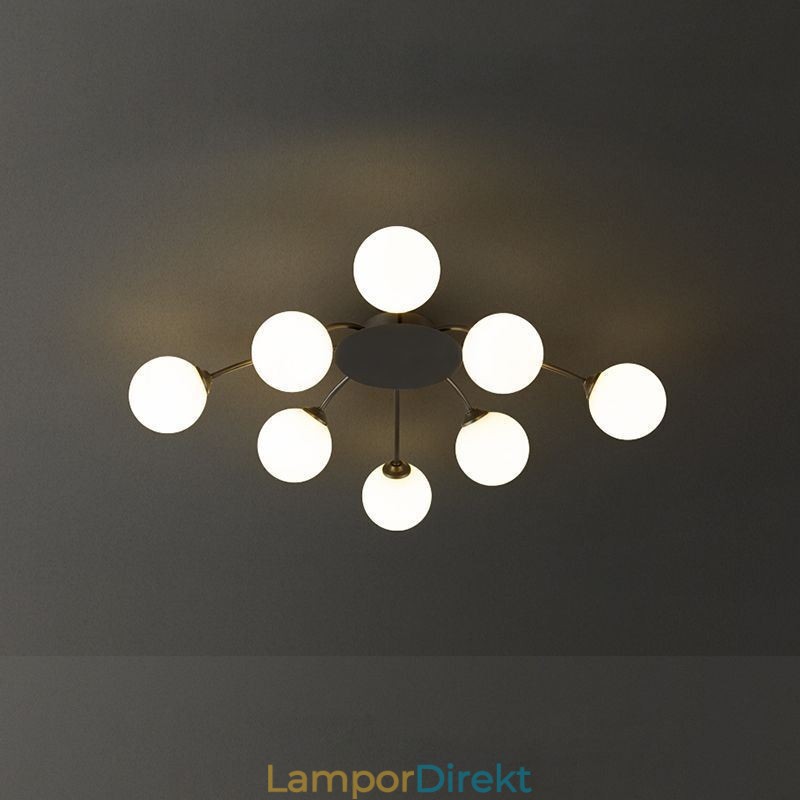 Modern Infälld Svart Taklampa Dekorativ Ljusarmatur