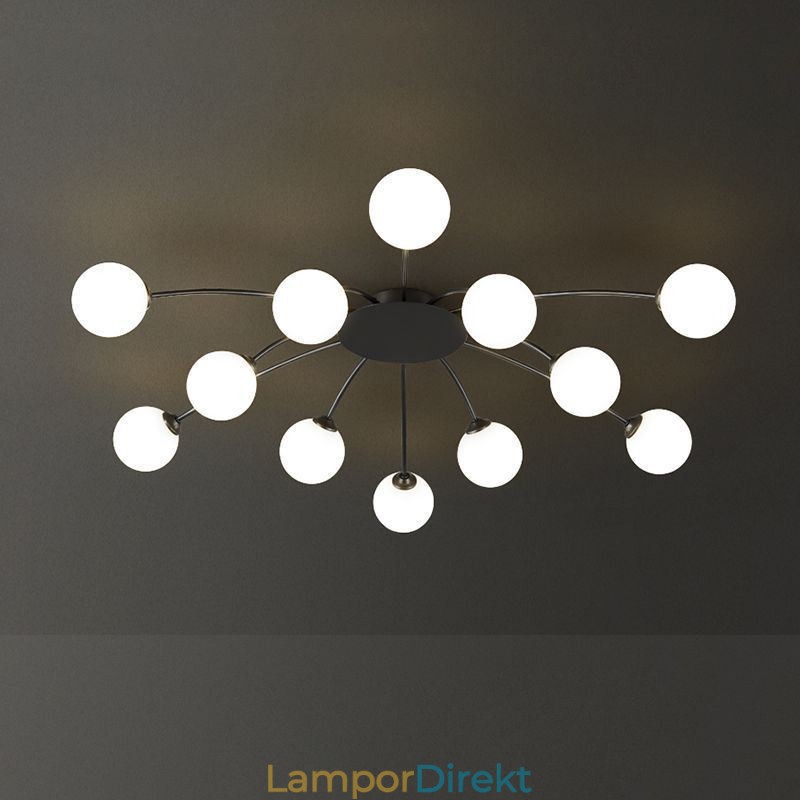 Modern Infälld Svart Taklampa Dekorativ Ljusarmatur