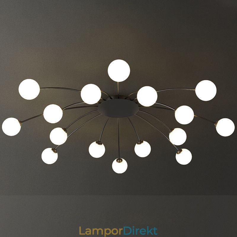 Modern Infälld Svart Taklampa Dekorativ Ljusarmatur