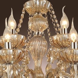 Ljuskrona Crystal Luxury Modern 2 Tiers Living 12 Lights