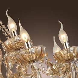 Ljuskrona Crystal Luxury Modern 2 Tiers Living 12 Lights