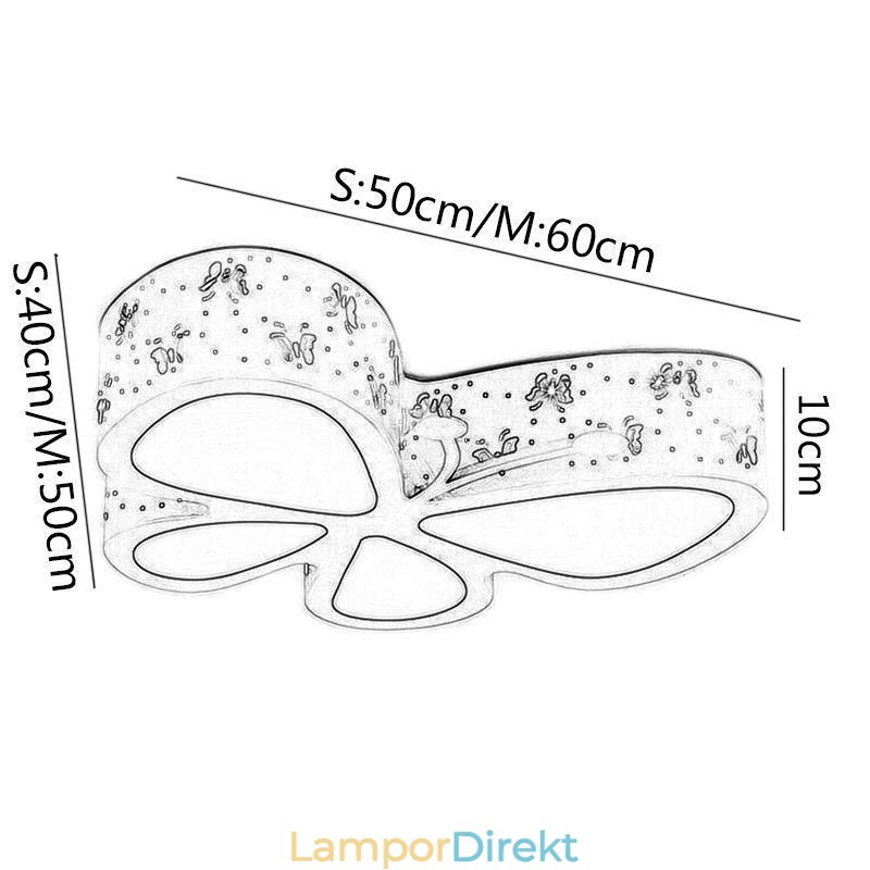 Butterfly Flush Mount Modern Metalltakarmatur