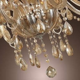 Ljuskrona Crystal Luxury Modern 2 Tiers Living 12 Lights