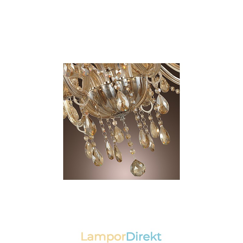 Ljuskrona Crystal Luxury Modern 2 Tiers Living 12 Lights