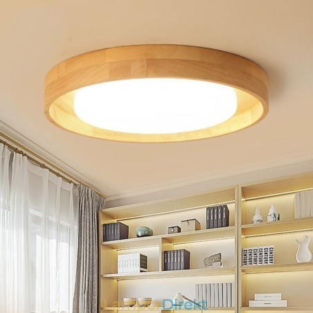 Modern Taklampa Trä Akryl Rund Taklampa Modern Taklampa Trä Akryl Rund Taklampa