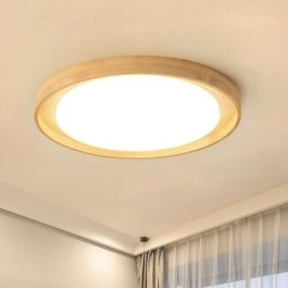 Modern Taklampa Trä Akryl Rund Taklampa